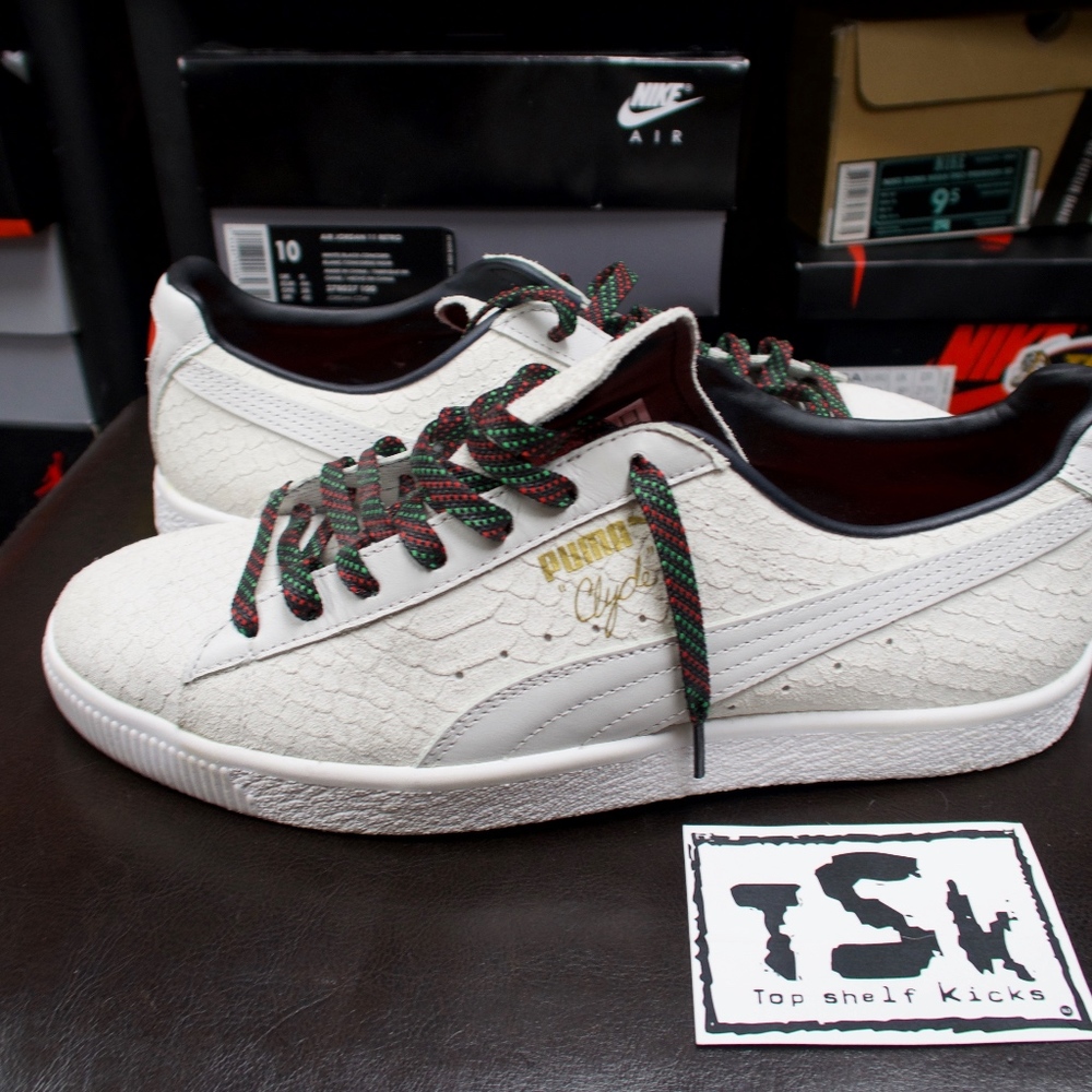 Puma suede white Clyde drexler size 12